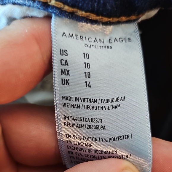 American Eagle Dark Blue Jean Shorts - Picture 8 of 9